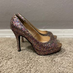 Candie’s Multi-color Glitter Heels